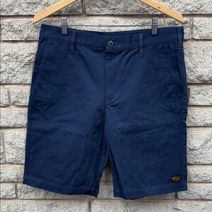 RVCA Men's Navy Flat-Front Casual Shorts